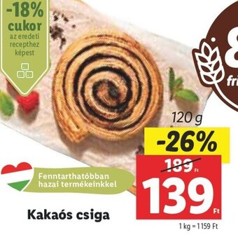 Lidl Kakaós csiga 120 g ajánlat