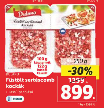 Lidl DULANO Füstölt sertéscomb kockák 250 g ajánlat