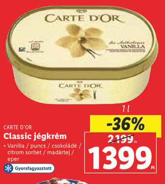 Lidl CARTE D'OR Classic jégkrém 1 l ajánlat