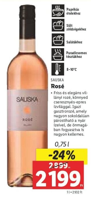 Lidl SAUSKA Rosé 0,75 l ajánlat