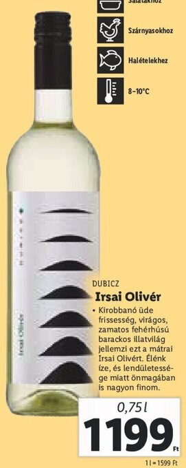 Lidl DUBICZ Irsai Olivér 0,75 l ajánlat