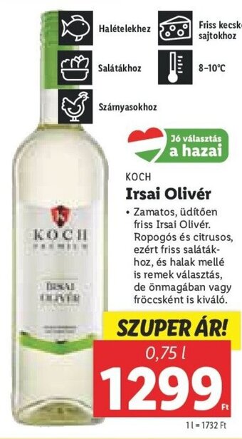 Lidl KOCH Irsai Olivér 0,75 l ajánlat