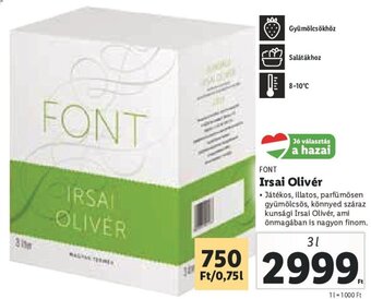 Lidl FONT Irsai Olivér 3 l ajánlat