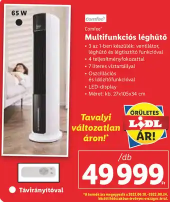 Comfee Multifunkciós léghűtő 1 db