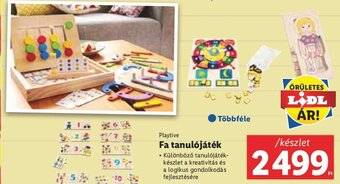 Lidl Playtive Fa tanulójáték 1 készlet ajánlat