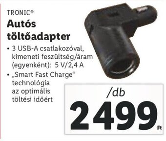 Lidl TRONIC Autós töltőadapter 1 db ajánlat
