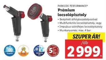 Lidl PARKSIDE PERFORMANCE Prémium locsolópisztoly 1 db ajánlat