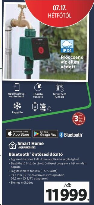 Bluetooth öntözésidőzítő 1 db