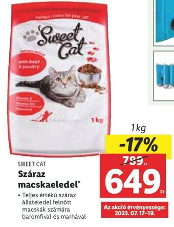 Lidl SWEET CAT Száraz macskaeledel 1 kg ajánlat