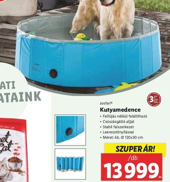 Lidl zoofari Kutyamedence 1 db ajánlat