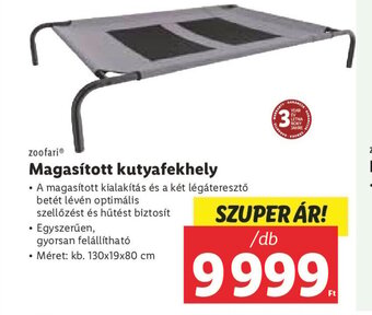Lidl zoofari Magasított kutyafekhely 1 db ajánlat