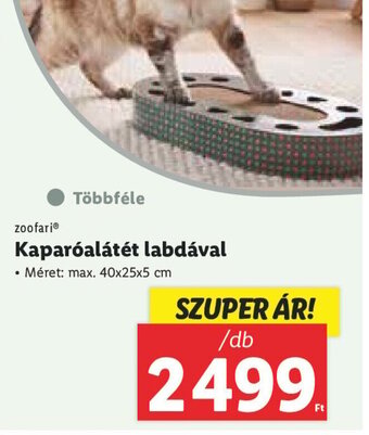 Lidl zoofari Kaparóalátét labdával 1 db ajánlat
