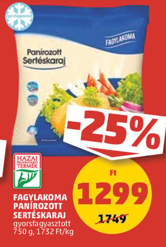 PENNY FAGYLAKOMA PANÍROZOTT SERTÉSKARAJ 750 g ajánlat