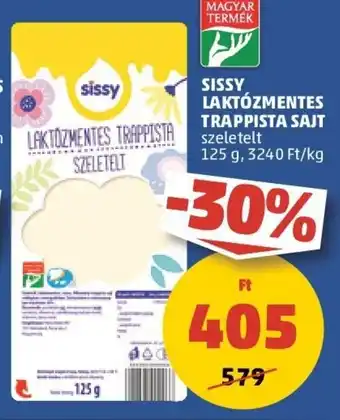 PENNY SISSY LAKTÓZMENTES TRAPPISTA SAJT 125 g ajánlat