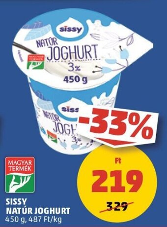 PENNY SISSY NATÚR JOGHURT 450 g ajánlat