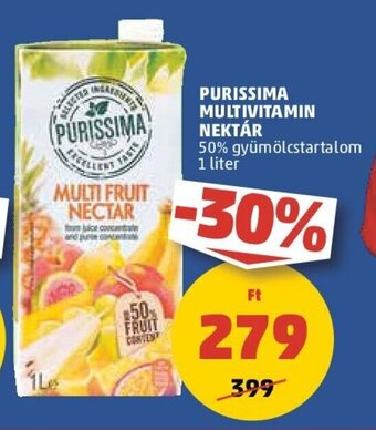 PENNY PURISSIMA MULTIVITAMIN NEKTÁR 1 l ajánlat
