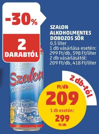 PENNY SZALON ALKOHOLMENTES DOBOZOS SÖR 0,5 l ajánlat