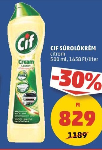 PENNY CIF SÚROLÓKRÉM 500 ml ajánlat
