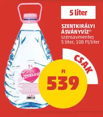 PENNY SZENTKIRÁLYI ÁSVÁNYVÍZ 5 l ajánlat