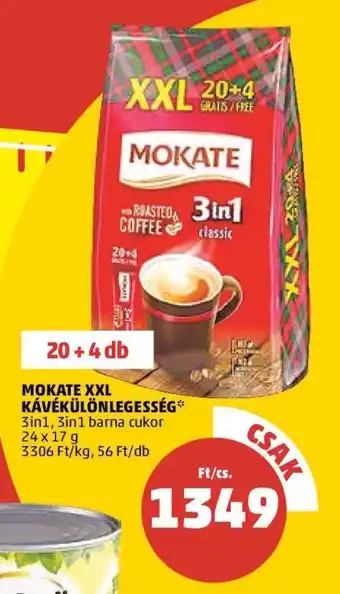 PENNY MOKATE XXL KÁVÉKÜLÖNLEGESSÉG 24 x 17 g ajánlat