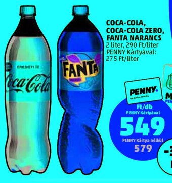 PENNY COCA-COLA, COCA-COLA ZERO, FANTA NARANCS 2 l ajánlat