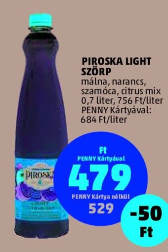 PENNY PIROSKA LIGHT SZÖRP 0,7 l ajánlat