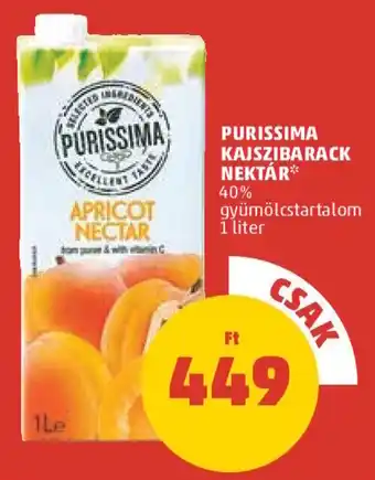 PENNY PURISSIMA KAJSZIBARACK NEKTÁR 1 l ajánlat