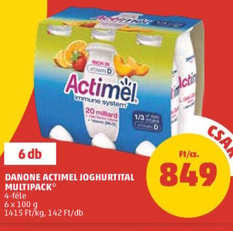 PENNY DANONE ACTIMEL JOGHURTITAL MULTIPACK 6 x 100 g ajánlat