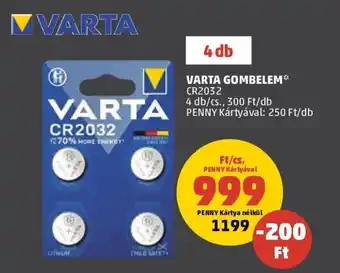 PENNY VARTA GOMBELEM, 4 db/cs ajánlat