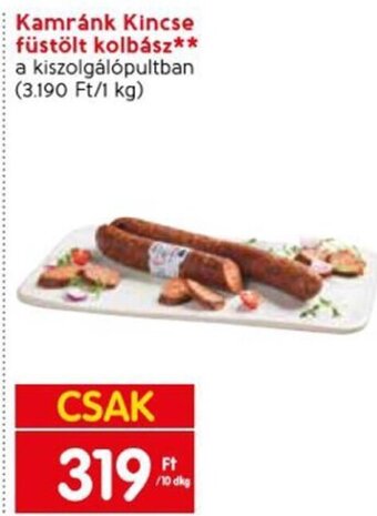Spar Kamránk Kincse füstölt kolbász, 10dkg ajánlat