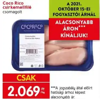 Spar Coco Rico csirkemellfilé, 1kg ajánlat