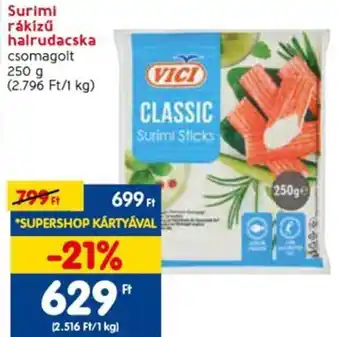 Surimi rákízű halrudacska, 250g