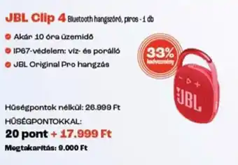 Spar JBL Clip 4, 20 pont + ajánlat