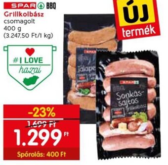 Spar Grillkolbász, 400g ajánlat
