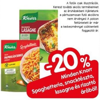 Spar Minden Knorr Spaghetteria, snacktészta, lasagne és rizottó árából! ajánlat