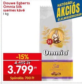 Spar Douwe Egberts Omnia Silk szemes kávé 1 kg ajánlat