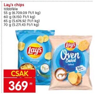 Spar Lay's chips 55 - 70 g ajánlat