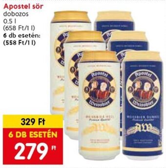 Spar Apostel sör 0,5 l ajánlat