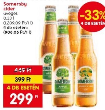 Spar Somersby cider 0,33 l ajánlat