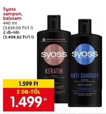 Spar Syoss sampon, balzsam 440 ml ajánlat