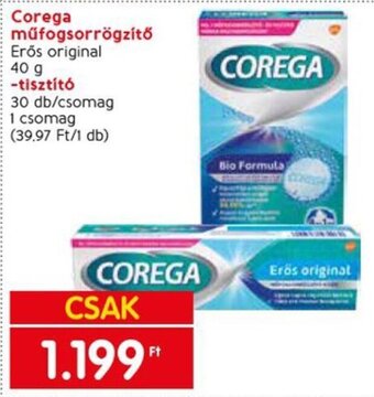 Spar Corega műfogsorrögzítő stb. 40 g / 30 db ajánlat