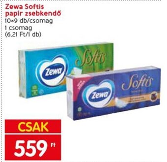 Spar Zewa Softis papír zsebkendő 10 x 9 db ajánlat
