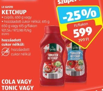 ALDI LE GUSTO KETCHUP 650 / 615 g ajánlat