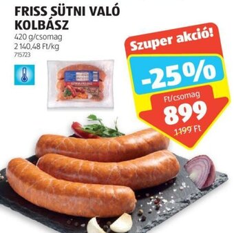 FRISS SÜTNI VALÓ KOLBÁSZ 420 g