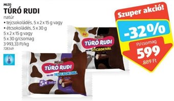 ALDI MIZO TÚRÓ RUDI 5 x 2 x 15 g / 5 x 30 g ajánlat