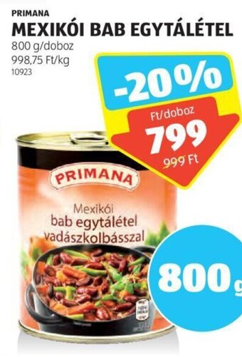 PRIMANA MEXIKÓI BAB EGYTÁLÉTEL 800 g