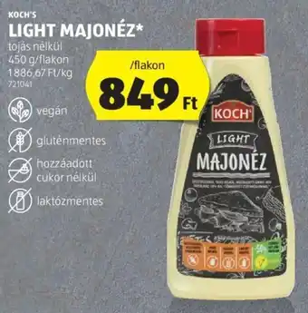 ALDI KOCH'S LIGHT MAJONÉZ 450 g ajánlat