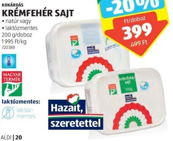 ALDI KOKÁRDÁS KRÉMFEHÉR SAJT 200 g ajánlat
