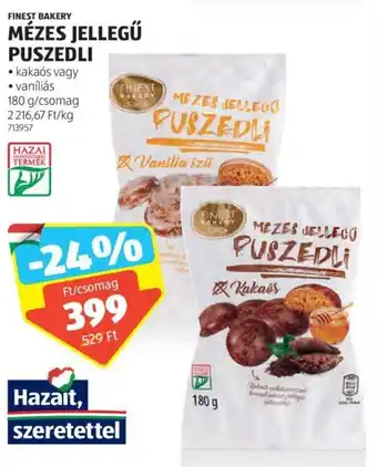 ALDI FINEST BAKERY MÉZES JELLEGŰ PUSZEDLI 180 g ajánlat