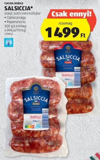 ALDI CUCINA NOBILE SALSICCIA 300 g ajánlat